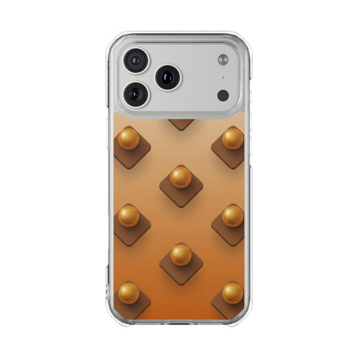 Amber Studs | Clear MagSafe Case
