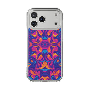 Neon Marble | Clear MagSafe Case