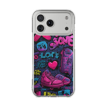 Neon Street Art | Clear MagSafe Case