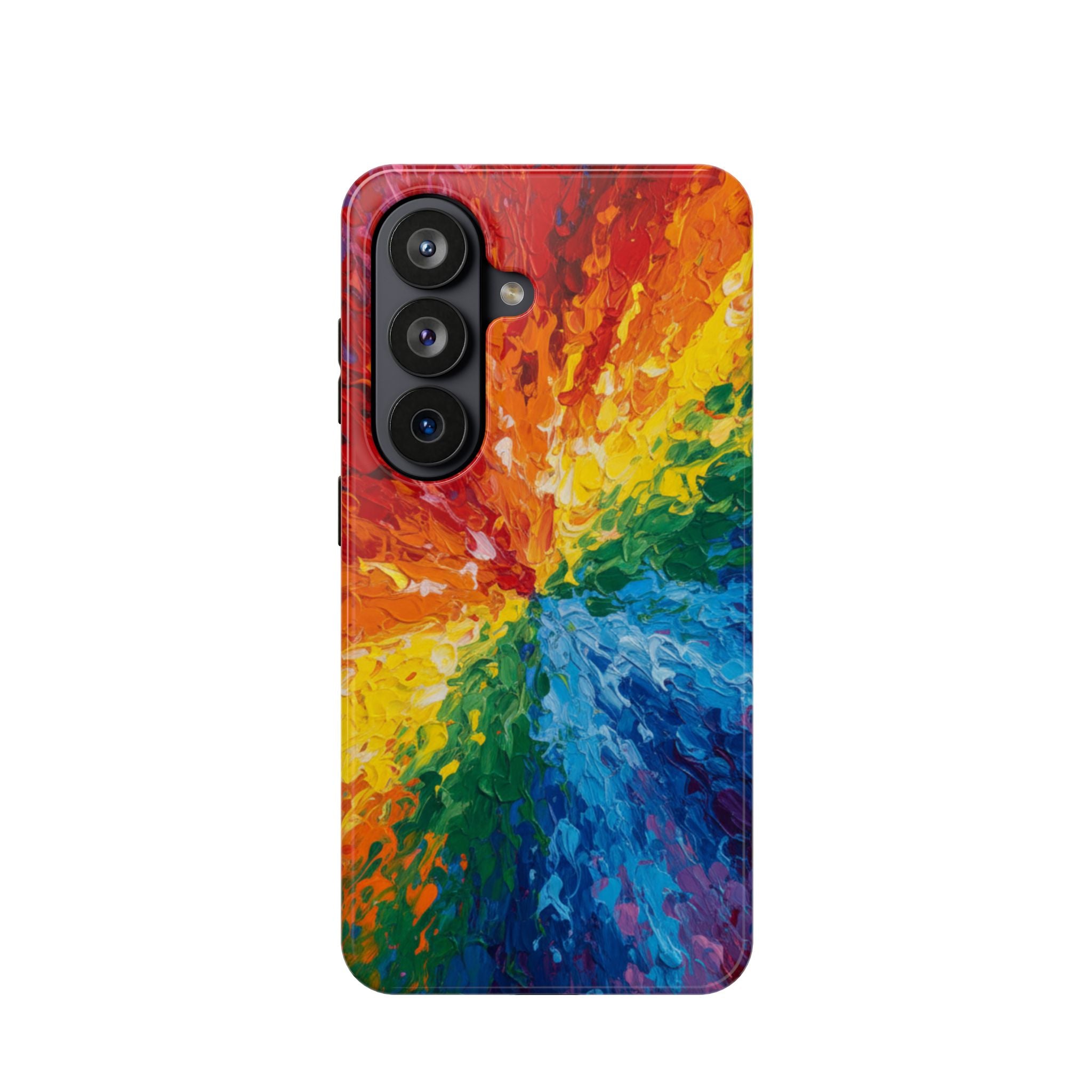 Rainbow Vortex abstract tough magsafe case design