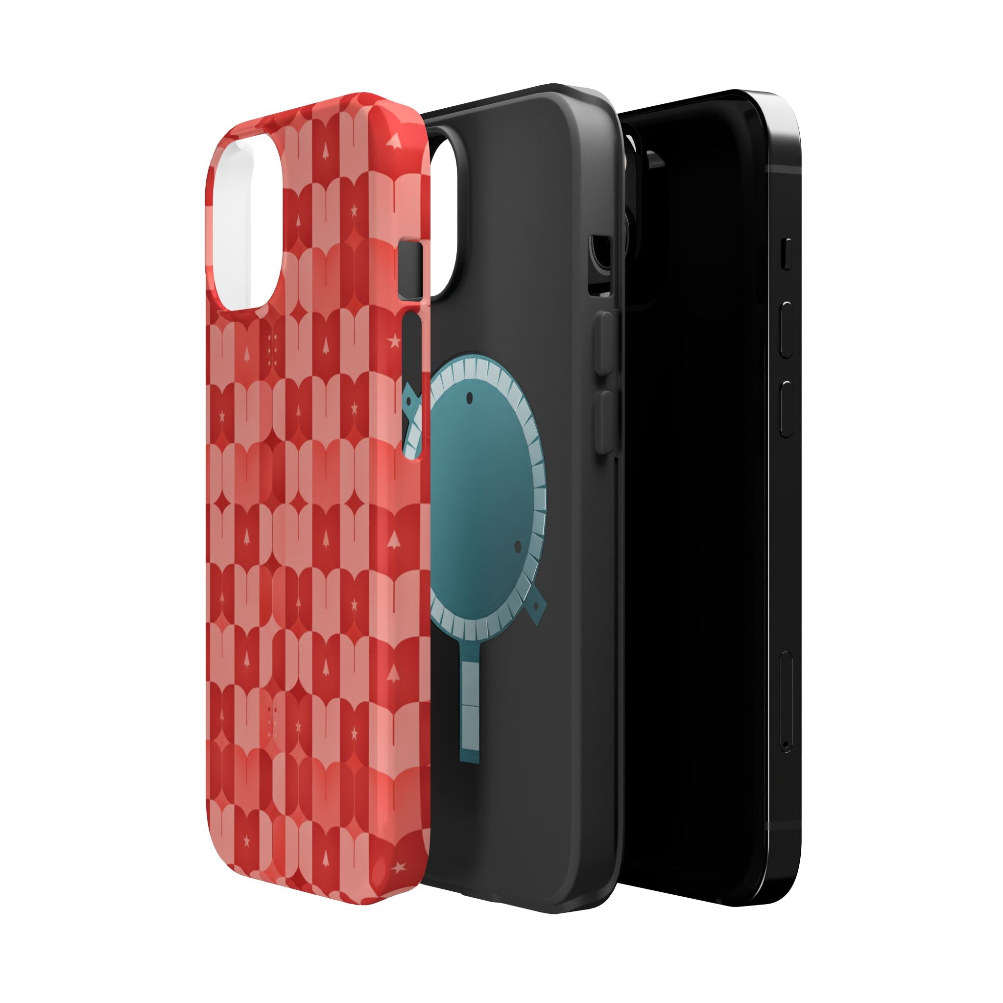 Coral Geo Tile | Tough MagSafe Case