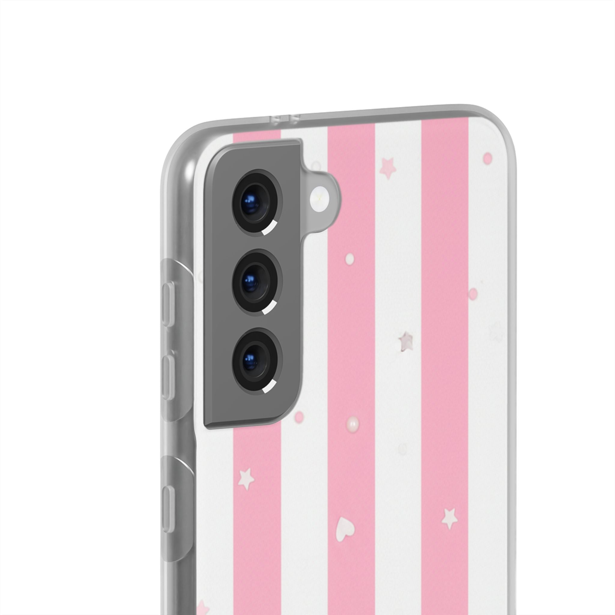 Candy Stripe coquette samsung clear case design