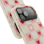 Pink Heart Grid | Biodegradable Case