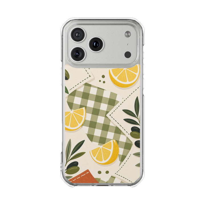 Olive Napkins | Clear MagSafe Case
