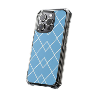 Blue Lattice | Clear MagSafe Case