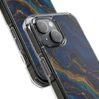 Midnight Marble | Clear MagSafe Case
