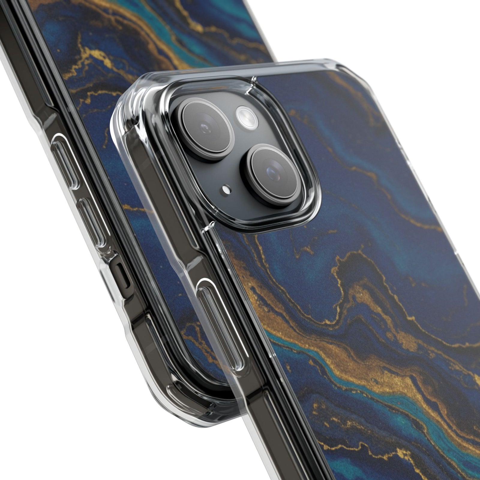 Midnight Marble | Clear MagSafe Case