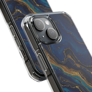 Midnight Marble | Clear MagSafe Case