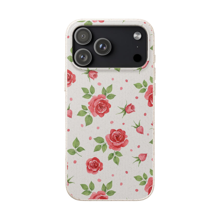 Ditsy Red Rose | Biodegradable Case