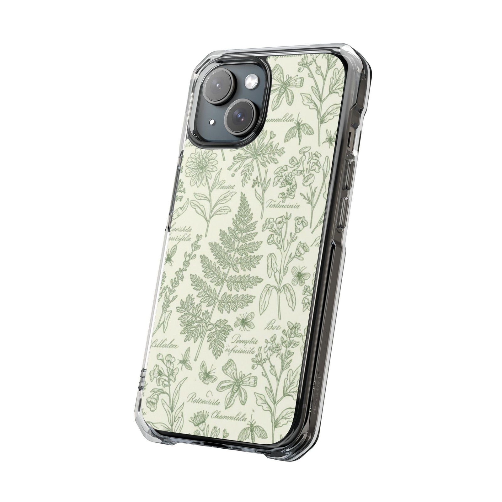 Peony Drift | Clear MagSafe Case