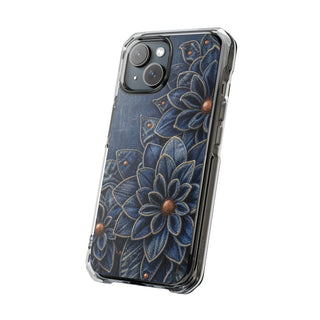 Denim Dahlia | Clear MagSafe Case