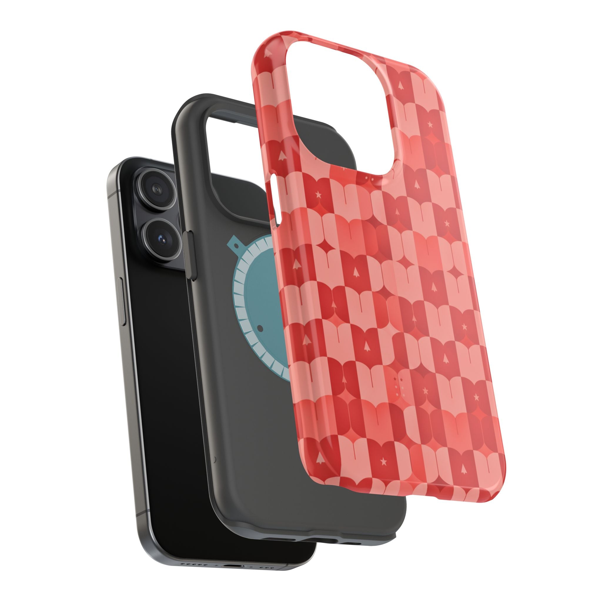 Coral Geo Tile | Tough MagSafe Case