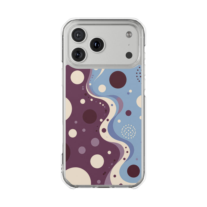 Plum Orbits | Clear MagSafe Case