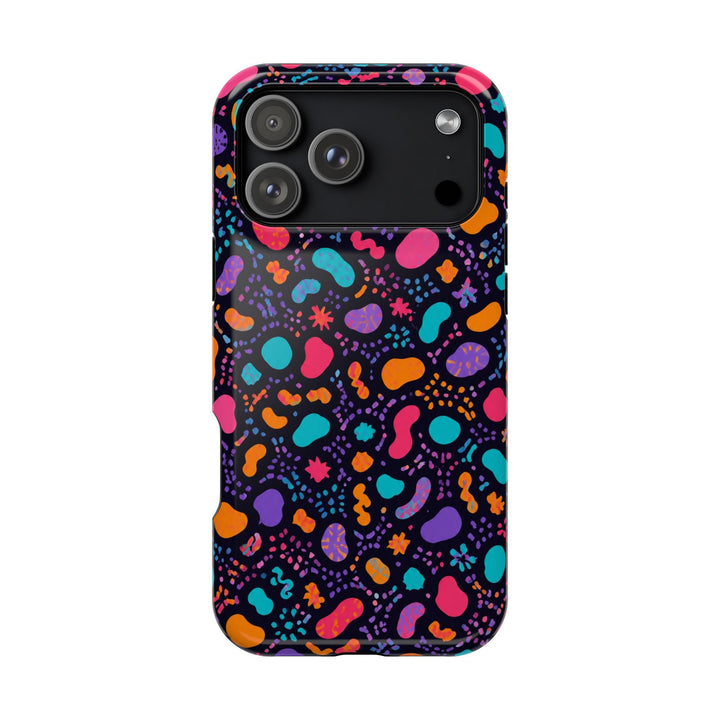 Neon Pebbles phone case design