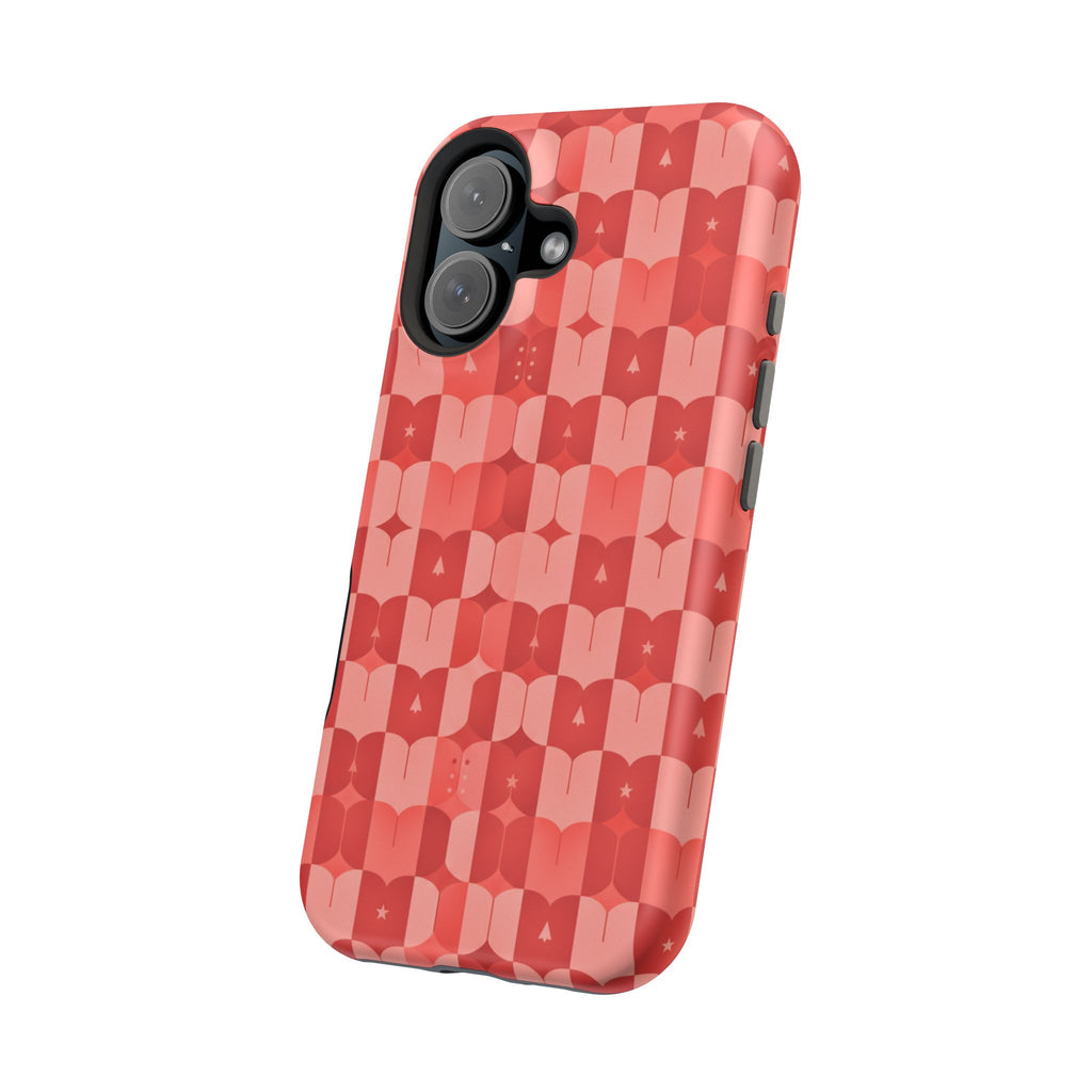 Coral Geo Tile | Tough MagSafe Case