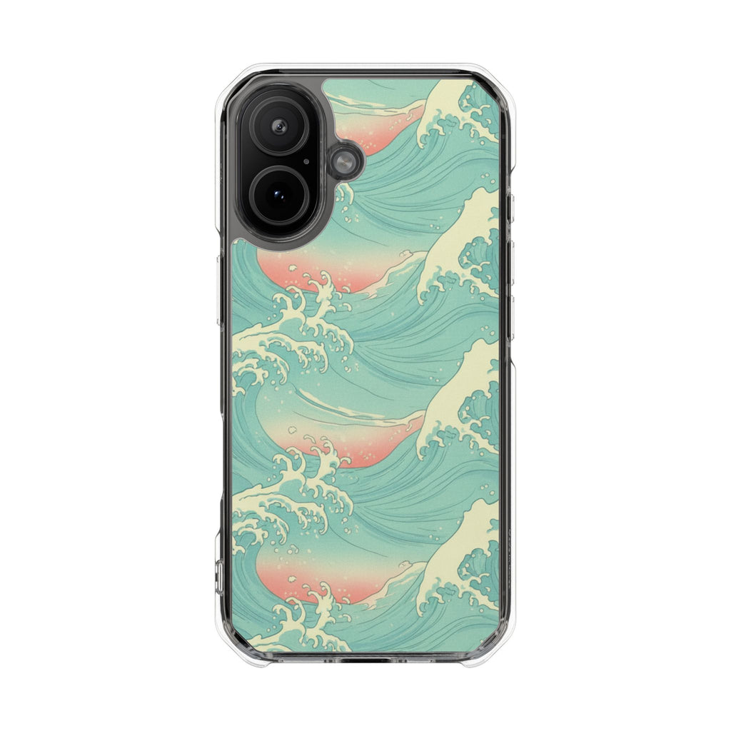 Teal Wave | Clear MagSafe Case