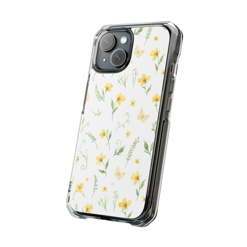 Yellow Wildflower | Clear MagSafe Case