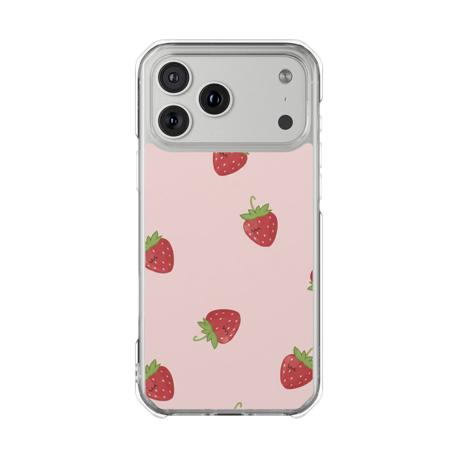 Blush Strawberry | Clear MagSafe Case