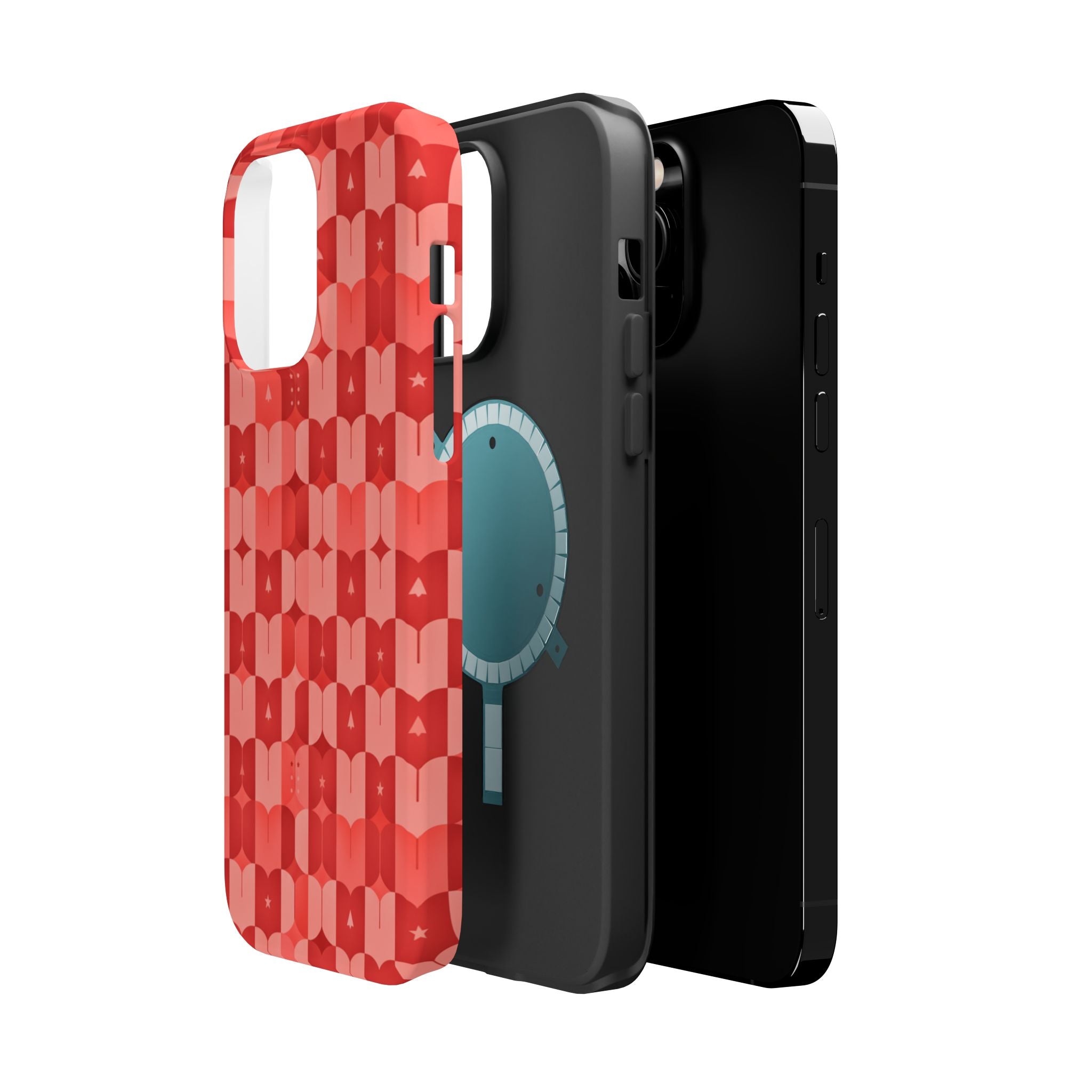 Coral Geo Tile | Tough MagSafe Case