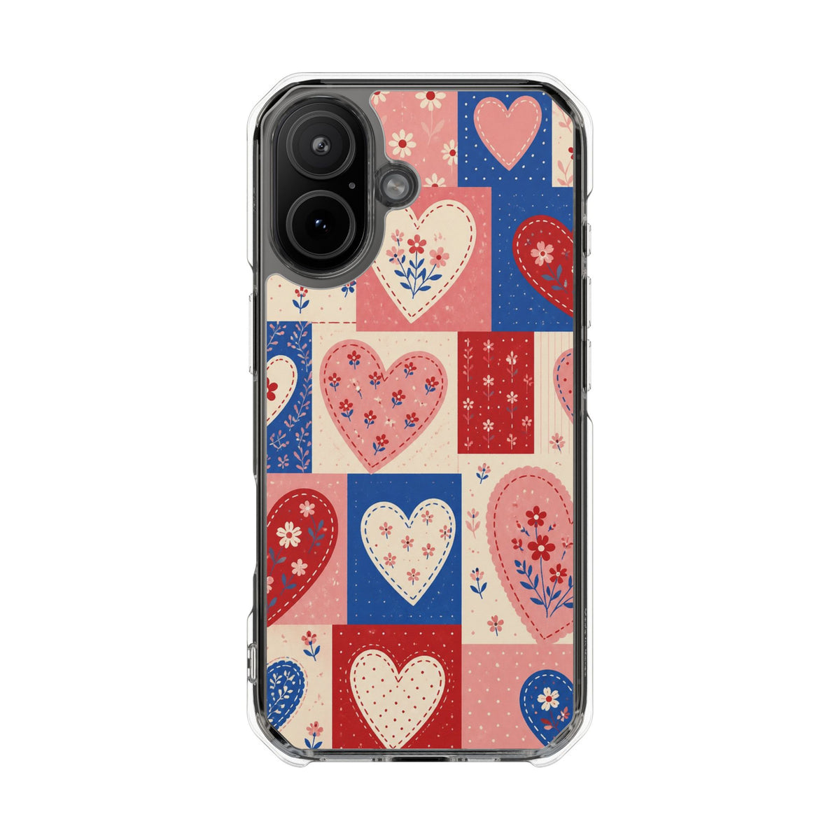 Patchwork Hearts | Clear MagSafe Case — product image 14