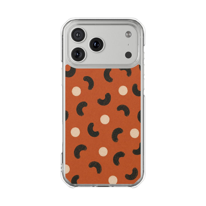 Terracotta Curves | Clear MagSafe Case
