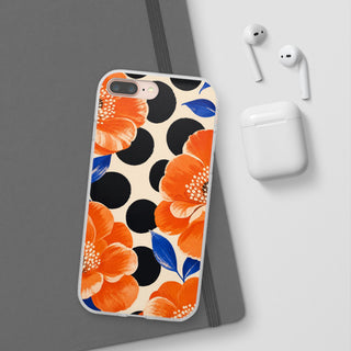 Polka Camellias | Frosted Clear Case — product image 56