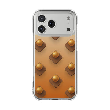 Amber Studs | Clear MagSafe Case