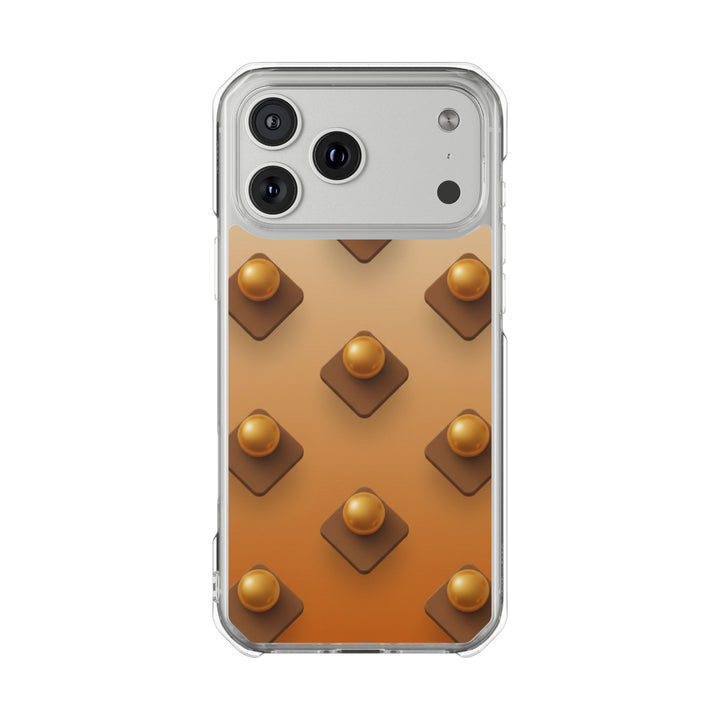 Amber Studs | Clear MagSafe Case