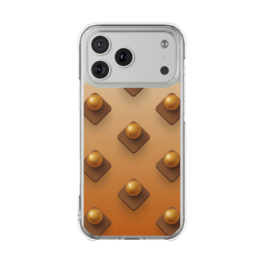 Amber Studs | Clear MagSafe Case