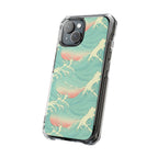 Teal Wave | Clear MagSafe Case
