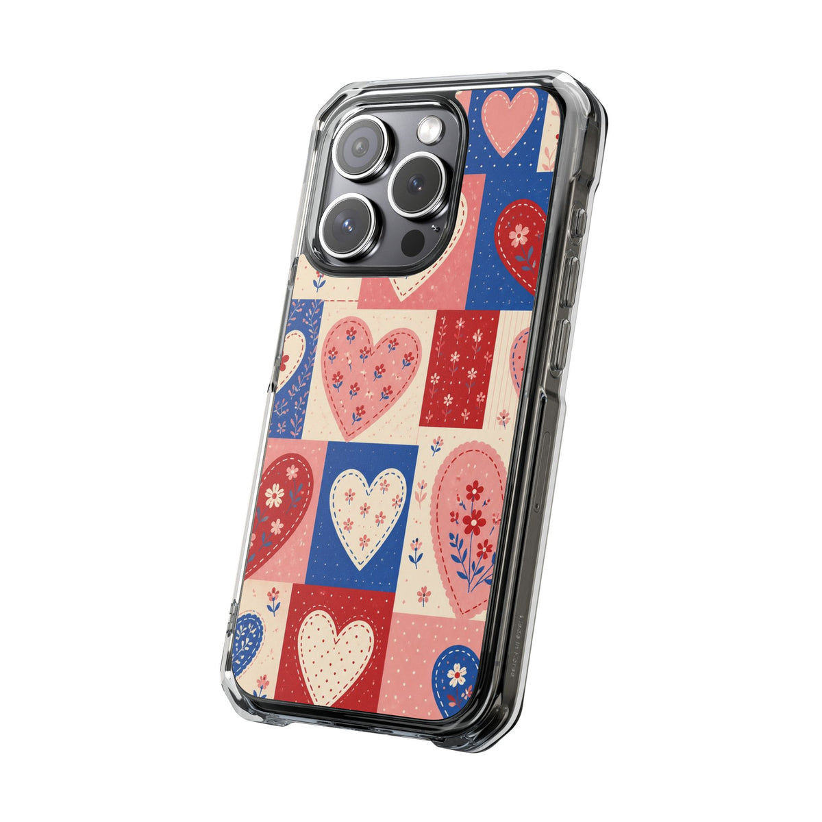 Patchwork Hearts | Clear MagSafe Case — product image 20