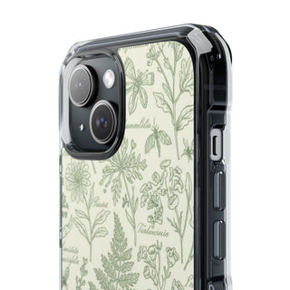 Peony Drift | Clear MagSafe Case