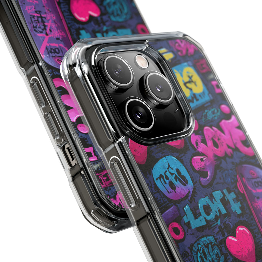 Neon Street Art | Clear MagSafe Case
