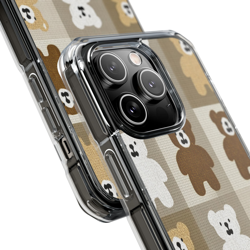 Teddy Bear Patchwork | Clear MagSafe Case