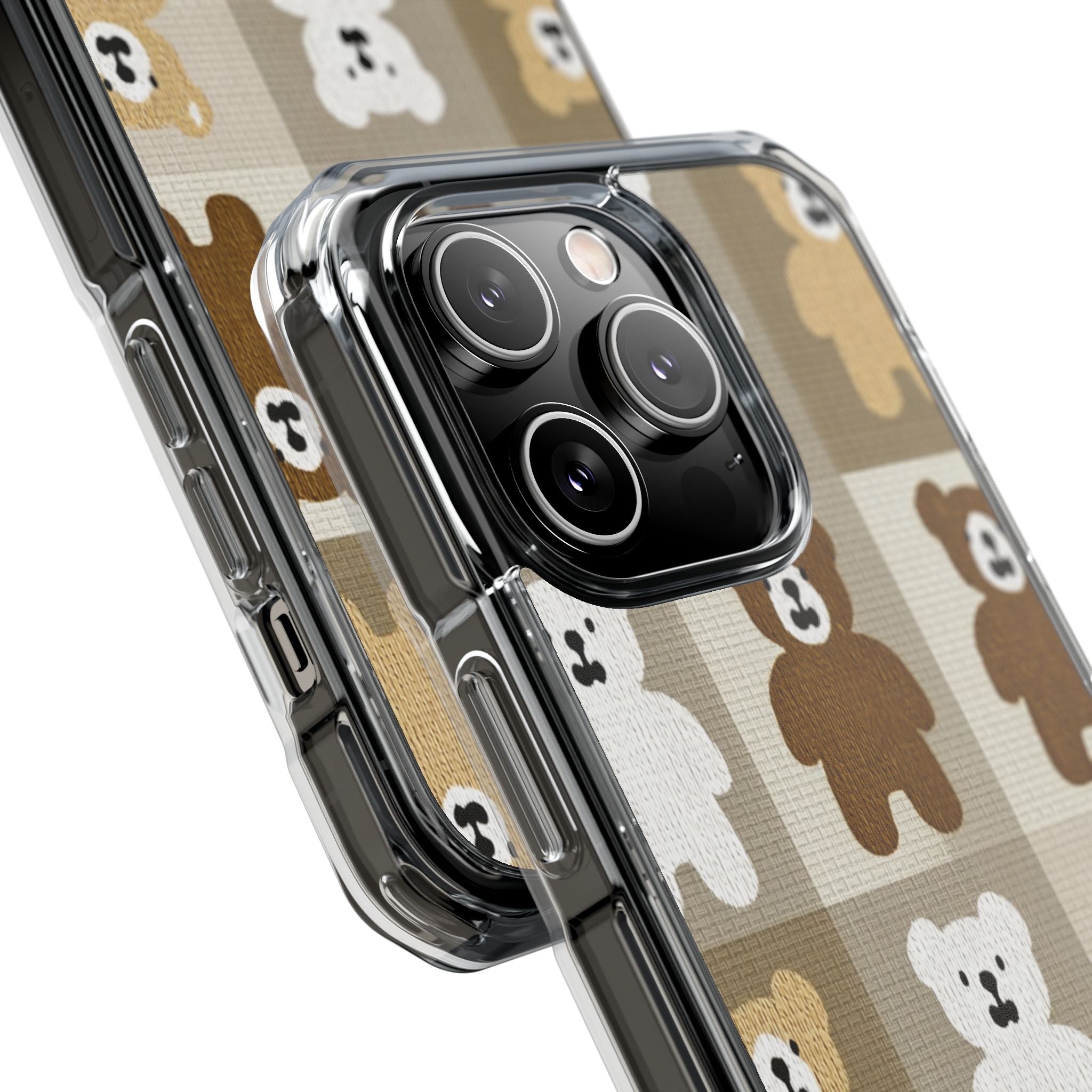 Teddy Bear Patchwork | Clear MagSafe Case