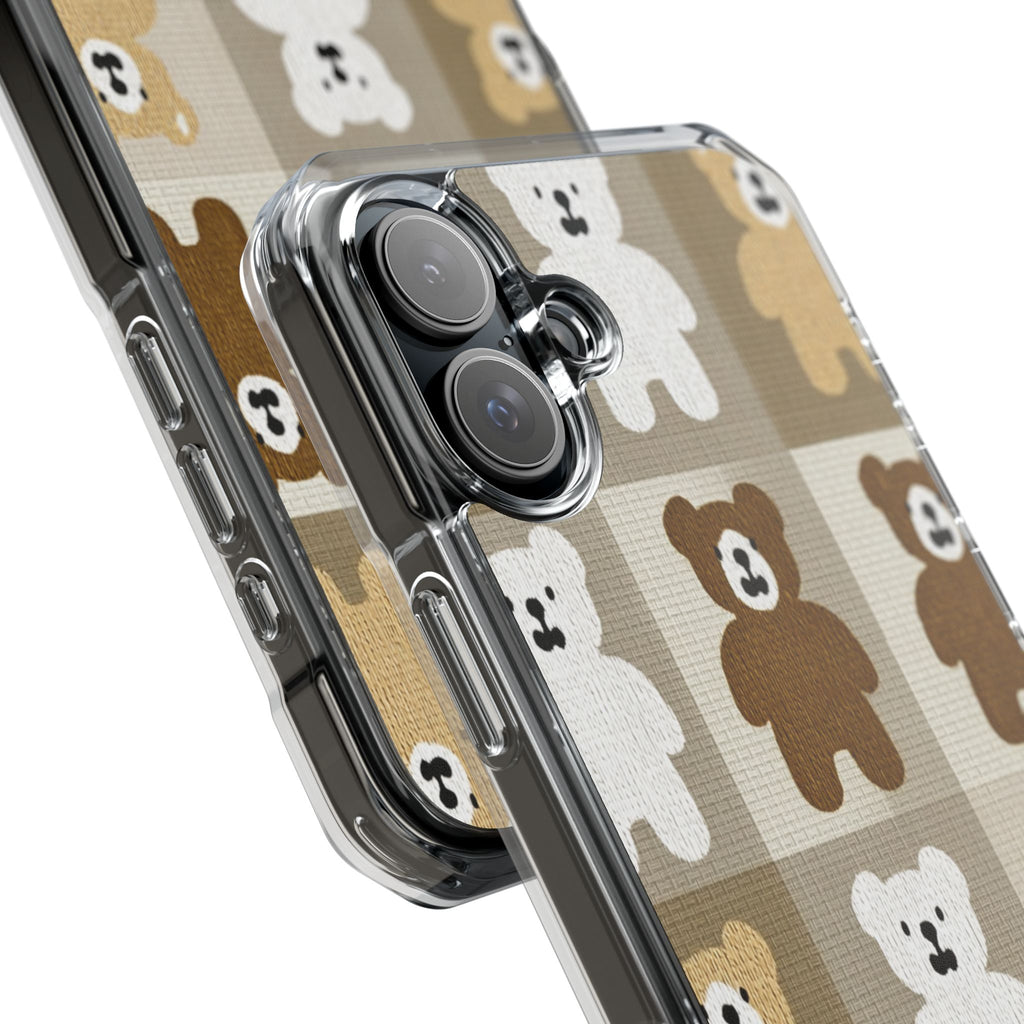 Teddy Bear Patchwork | Clear MagSafe Case