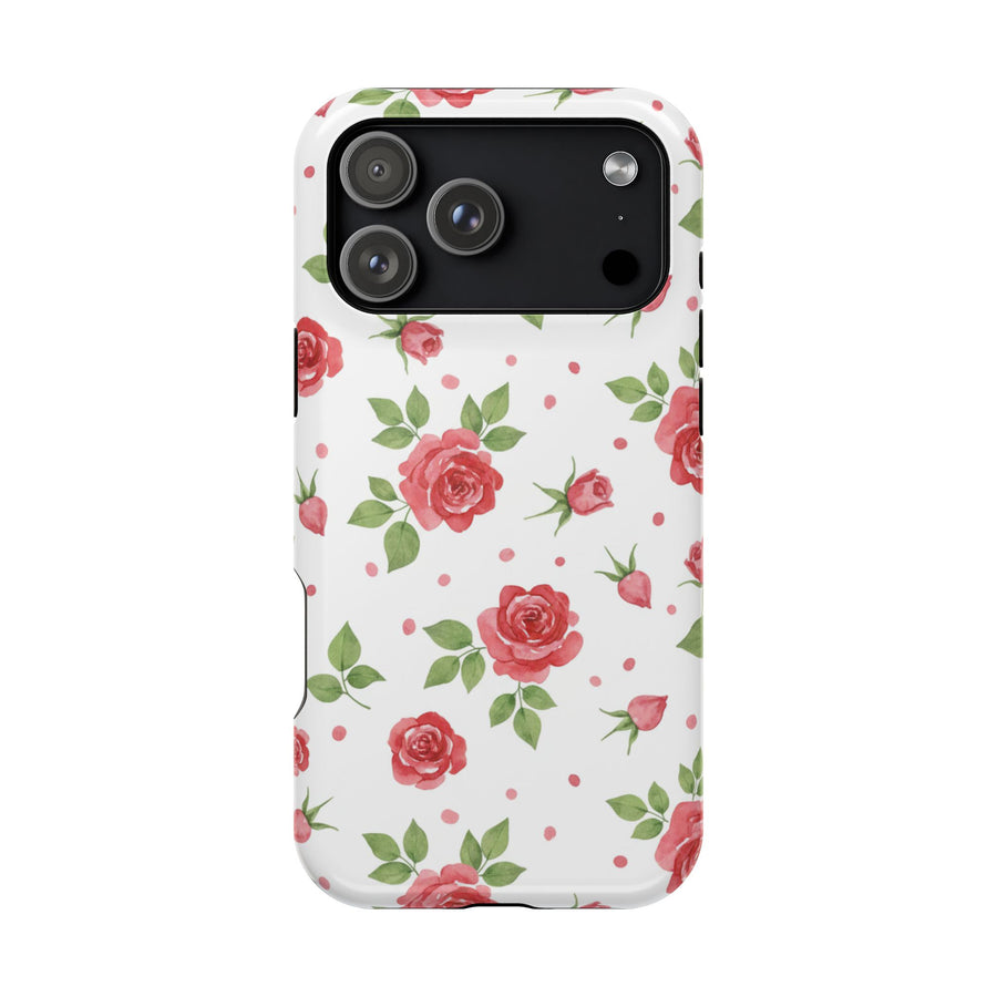 Ditsy Red Rose | Tough MagSafe Case