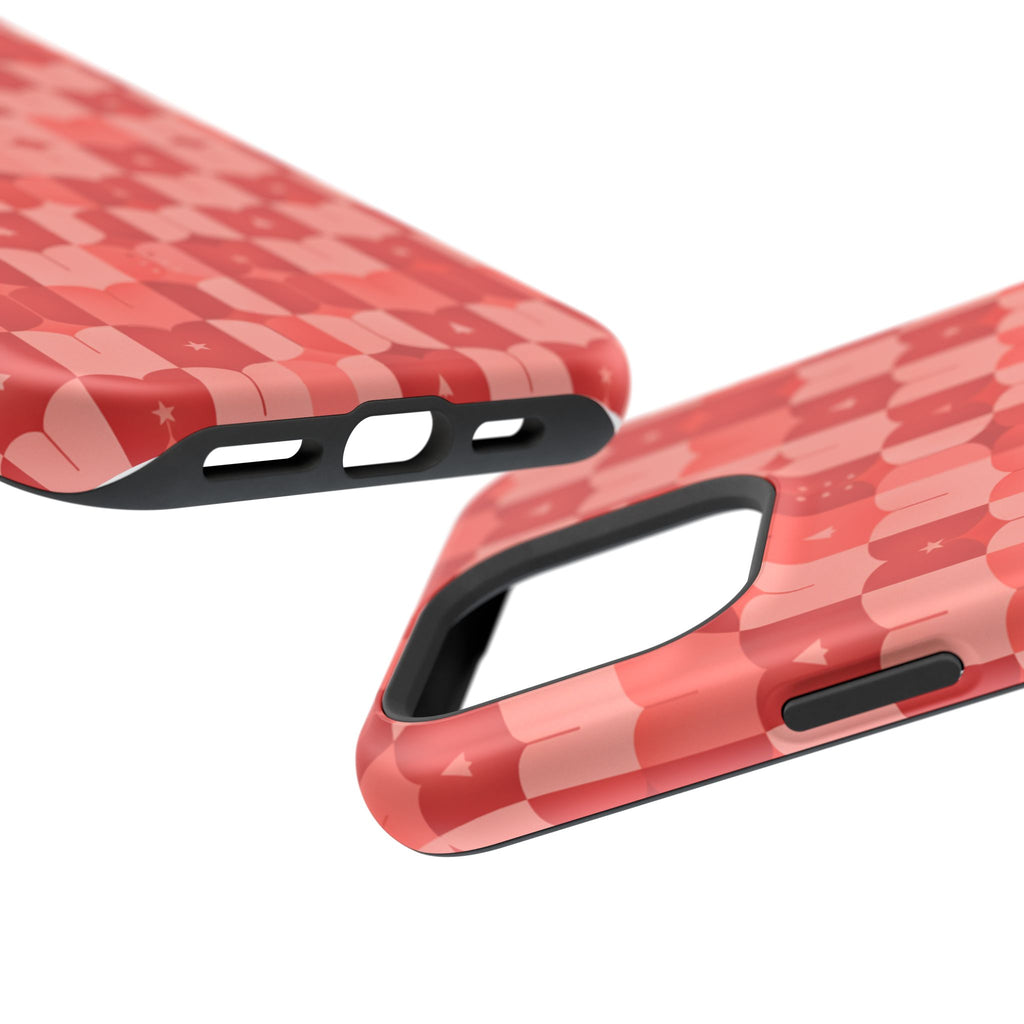 Coral Geo Tile | Tough MagSafe Case