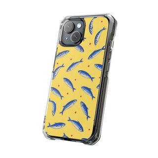 Cobalt Sardines | Clear MagSafe Case