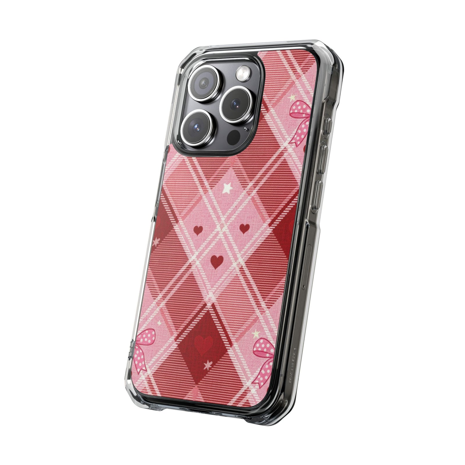 Heart Plaid | Clear MagSafe Case
