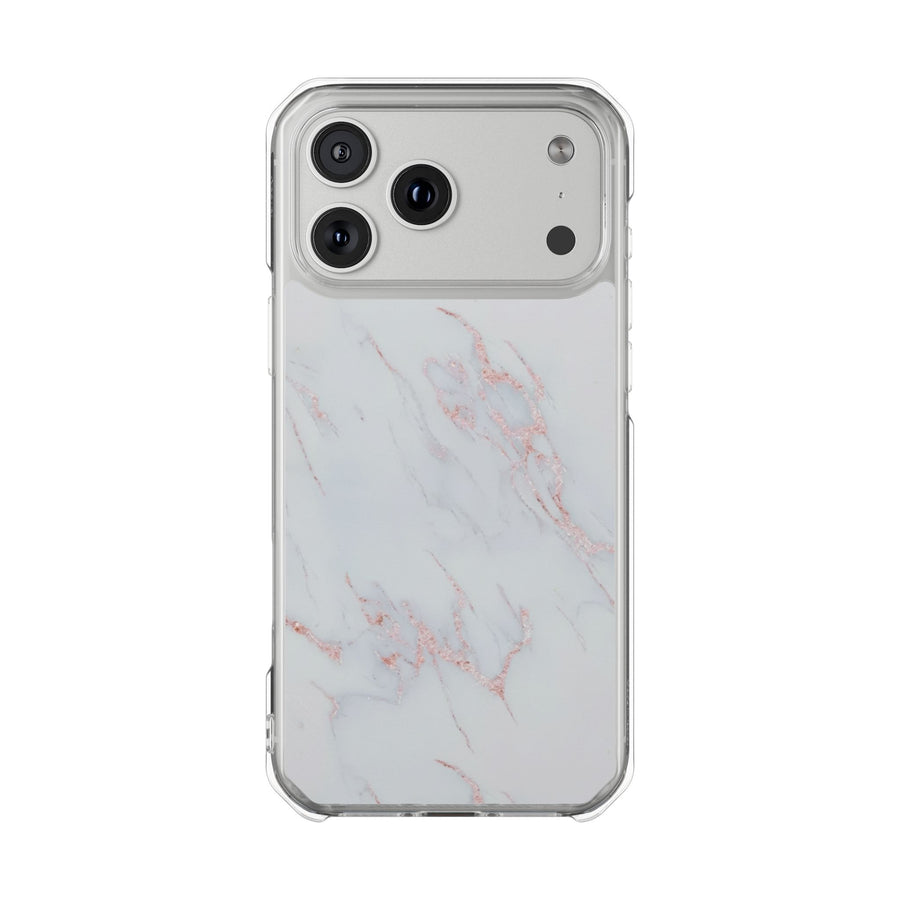 Blush Marble | Clear MagSafe Case