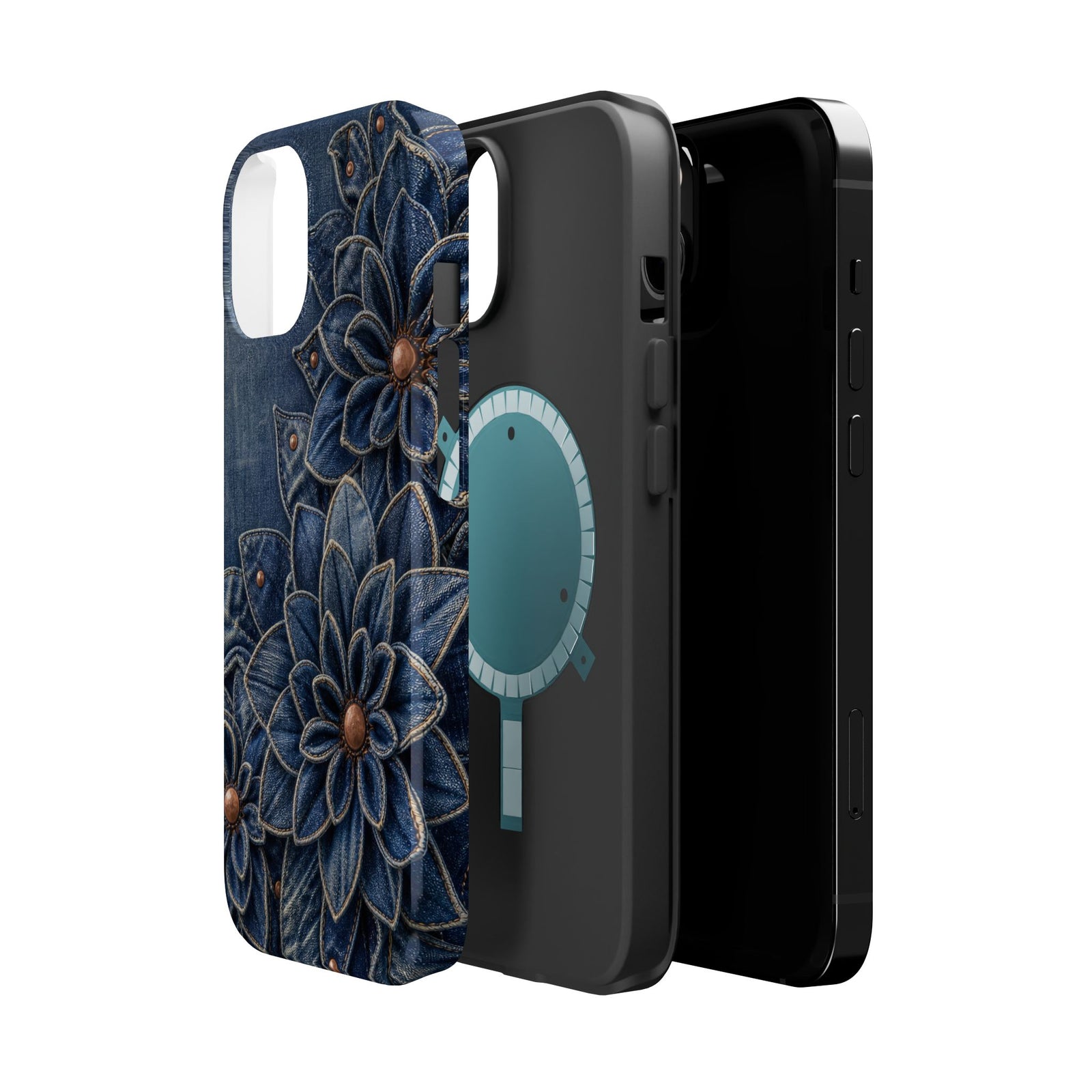 Denim Dahlia | Tough MagSafe Case
