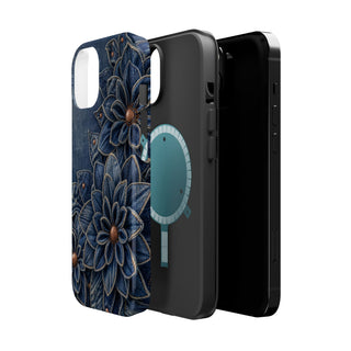 Denim Dahlia | Tough MagSafe Case