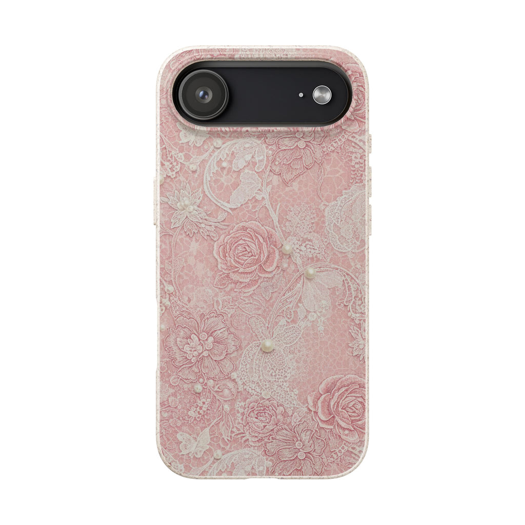 Lace Roses floral biodegradable case design