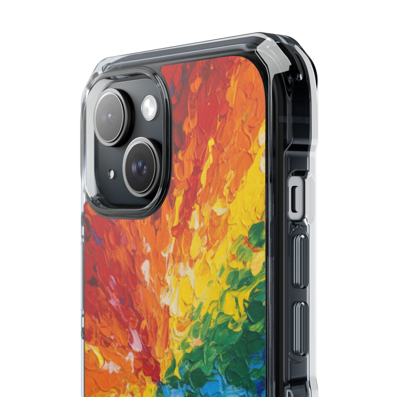 Rainbow Vortex | Clear MagSafe Case