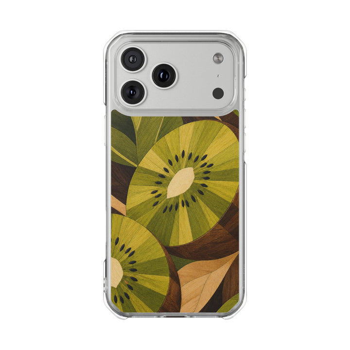 Kiwi Wood | Clear MagSafe Case