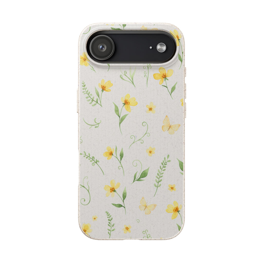 Daisy Whisper floral biodegradable case design