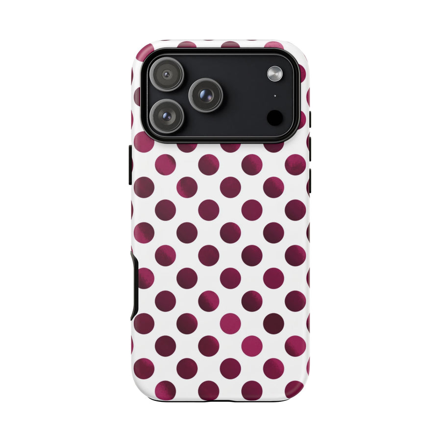 Burgundy Polka Dot | Tough Case