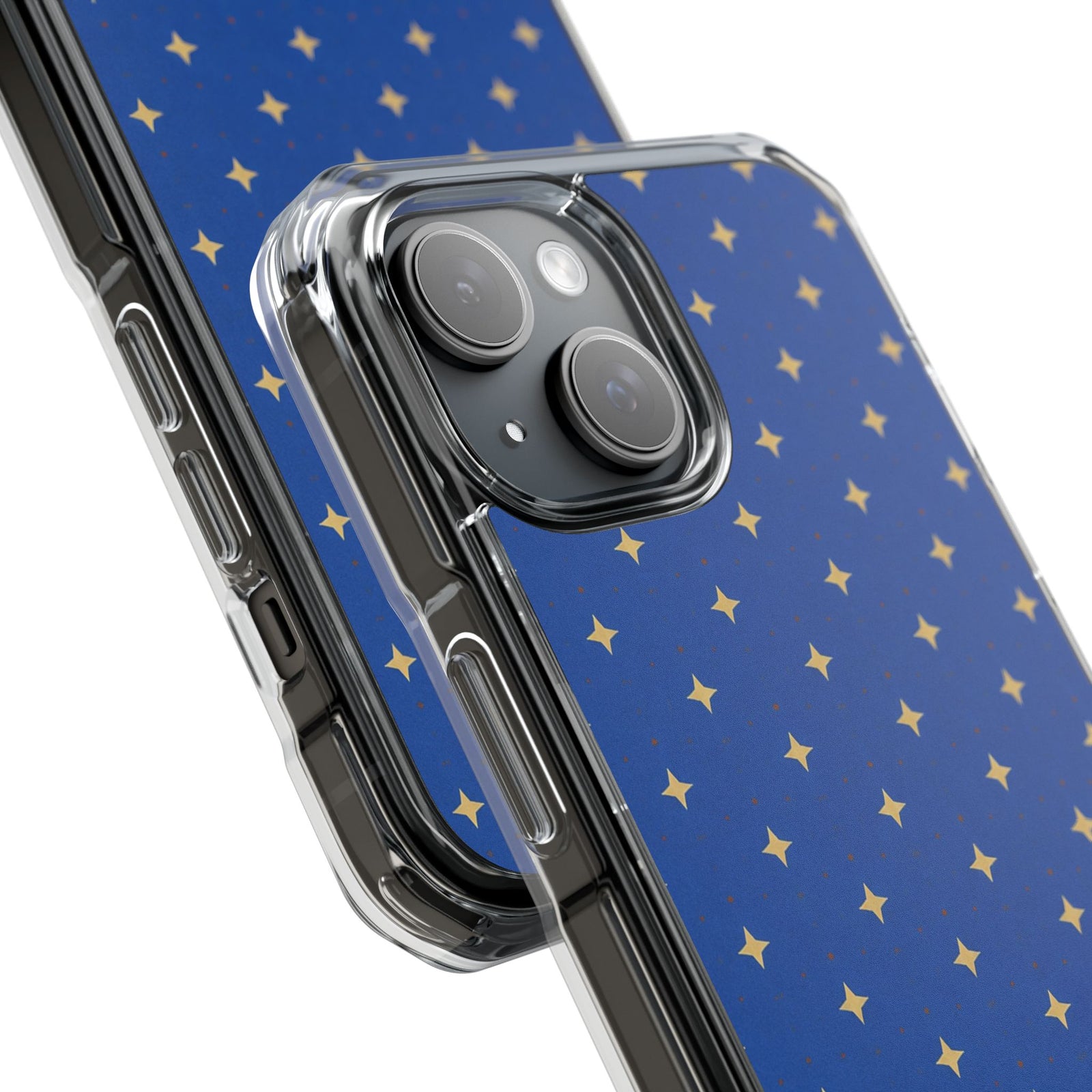 Cobalt Starbursts | Clear MagSafe Case
