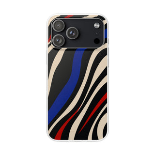 Zebra Rush | Frosted Clear Case — product front view